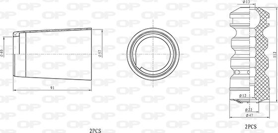 Open Parts DCK5078.04 - Kit parapolvere, Ammortizzatore autozon.pro