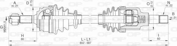 Open Parts DRS6460.00 - Albero motore / Semiasse autozon.pro