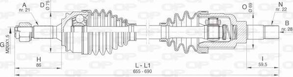 Open Parts DRS6462.00 - Albero motore / Semiasse autozon.pro