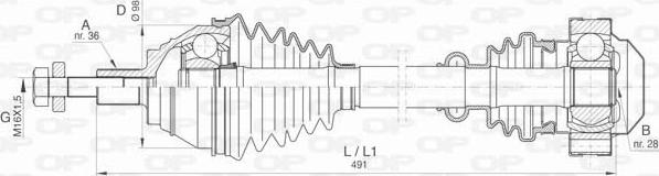 Open Parts DRS6408.00 - Albero motore / Semiasse autozon.pro