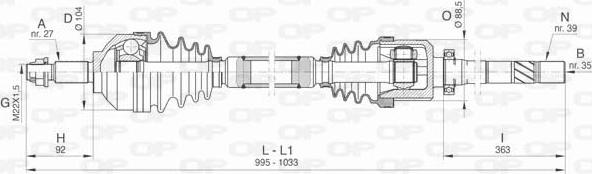 Open Parts DRS6480.00 - Albero motore / Semiasse autozon.pro