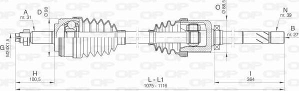 Open Parts DRS6430.00 - Albero motore / Semiasse autozon.pro