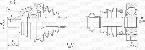 Open Parts DRS6424.00 - Albero motore / Semiasse autozon.pro