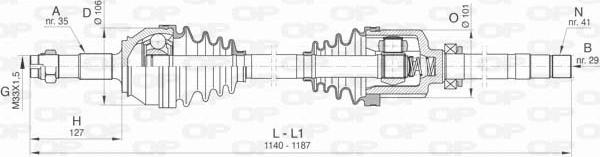 Open Parts DRS6425.00 - Albero motore / Semiasse autozon.pro