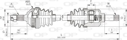 Open Parts DRS6044.00 - Albero motore / Semiasse autozon.pro