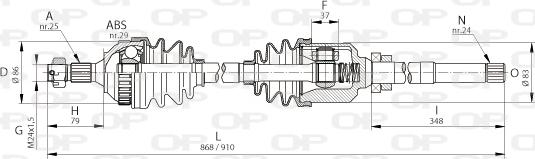 Open Parts DRS6045.00 - Albero motore / Semiasse autozon.pro