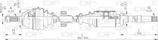 Open Parts DRS6057.00 - Albero motore / Semiasse autozon.pro