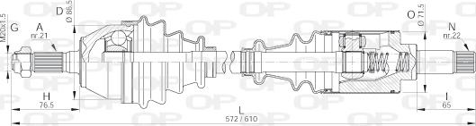 Open Parts DRS6006.00 - Albero motore / Semiasse autozon.pro