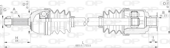 Open Parts DRS6013.00 - Albero motore / Semiasse autozon.pro