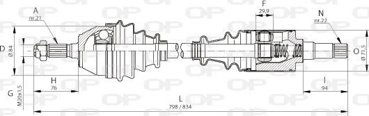 Open Parts DRS6085.00 - Albero motore / Semiasse autozon.pro