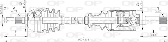 Open Parts DRS6087.00 - Albero motore / Semiasse autozon.pro