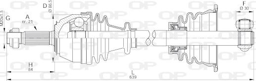 Open Parts DRS6020.00 - Albero motore / Semiasse autozon.pro