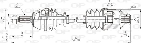 Open Parts DRS6021.00 - Albero motore / Semiasse autozon.pro