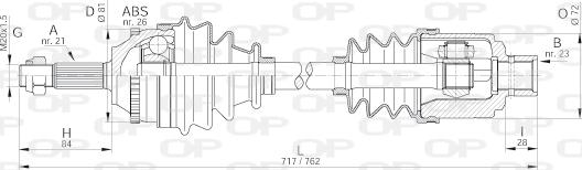 Open Parts DRS6073.00 - Albero motore / Semiasse autozon.pro