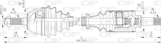 Open Parts DRS6145.00 - Albero motore / Semiasse autozon.pro