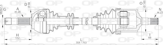 Open Parts DRS6141.00 - Albero motore / Semiasse autozon.pro