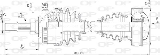 Open Parts DRS6153.00 - Albero motore / Semiasse autozon.pro