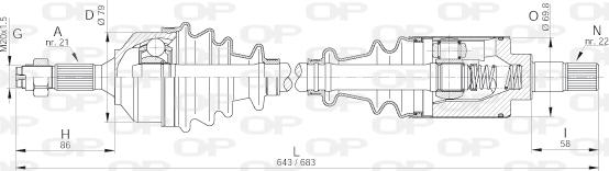 Open Parts DRS6160.00 - Albero motore / Semiasse autozon.pro