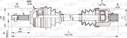 Open Parts DRS6101.00 - Albero motore / Semiasse autozon.pro