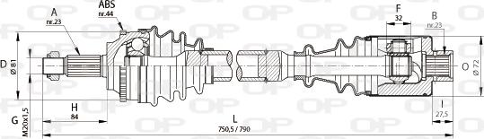 Open Parts DRS6111.00 - Albero motore / Semiasse autozon.pro