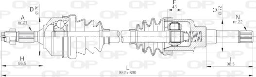 Open Parts DRS6182.00 - Albero motore / Semiasse autozon.pro