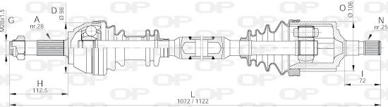 Open Parts DRS6139.00 - Albero motore / Semiasse autozon.pro