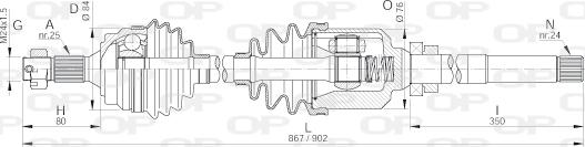 Open Parts DRS6133.00 - Albero motore / Semiasse autozon.pro