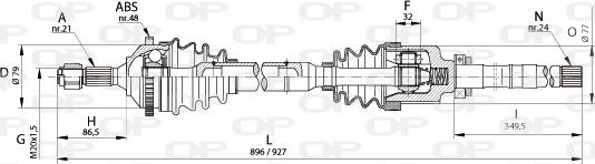 Open Parts DRS6126.00 - Albero motore / Semiasse autozon.pro