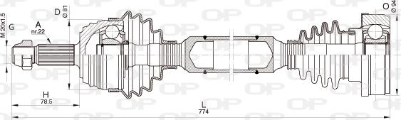 Open Parts DRS6349.00 - Albero motore / Semiasse autozon.pro