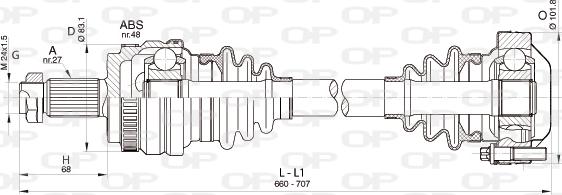 Open Parts DRS6357.00 - Albero motore / Semiasse autozon.pro