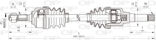 Open Parts DRS6366.00 - Albero motore / Semiasse autozon.pro