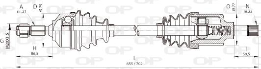 Open Parts DRS6367.00 - Albero motore / Semiasse autozon.pro