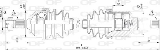 Open Parts DRS6305.00 - Albero motore / Semiasse autozon.pro