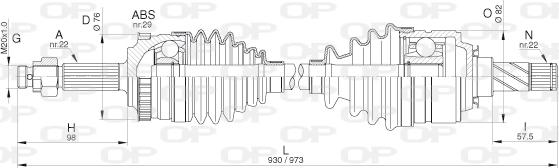 Open Parts DRS6307.00 - Albero motore / Semiasse autozon.pro