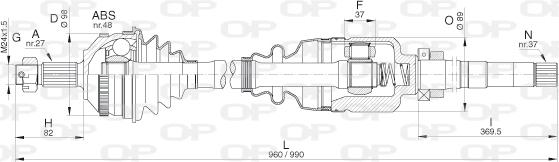 Open Parts DRS6312.00 - Albero motore / Semiasse autozon.pro