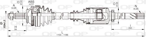 Open Parts DRS6332.00 - Albero motore / Semiasse autozon.pro