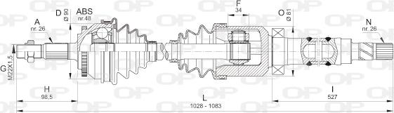 Open Parts DRS6328.00 - Albero motore / Semiasse autozon.pro