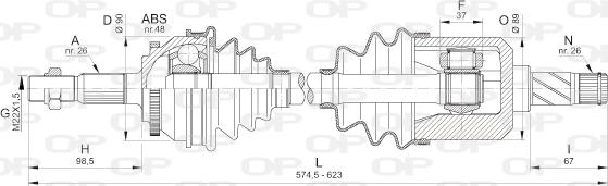 Open Parts DRS6327.00 - Albero motore / Semiasse autozon.pro