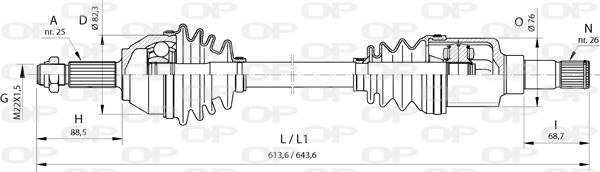 Open Parts DRS6374.00 - Albero motore / Semiasse autozon.pro