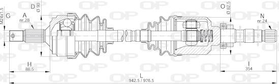 Open Parts DRS6249.00 - Albero motore / Semiasse autozon.pro