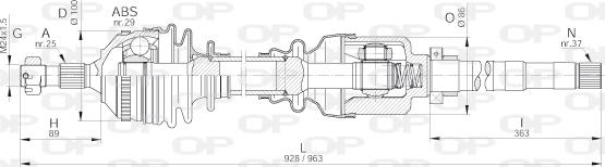 Open Parts DRS6246.00 - Albero motore / Semiasse autozon.pro