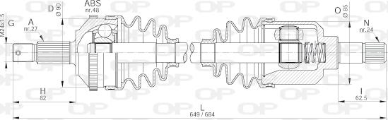 Open Parts DRS6243.00 - Albero motore / Semiasse autozon.pro