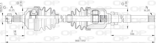 Open Parts DRS6247.00 - Albero motore / Semiasse autozon.pro