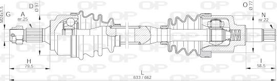 Open Parts DRS6257.00 - Albero motore / Semiasse autozon.pro