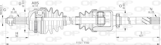 Open Parts DRS6261.00 - Albero motore / Semiasse autozon.pro