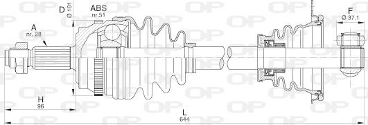 Open Parts DRS6209.00 - Albero motore / Semiasse autozon.pro