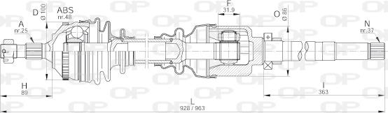 Open Parts DRS6203.00 - Albero motore / Semiasse autozon.pro