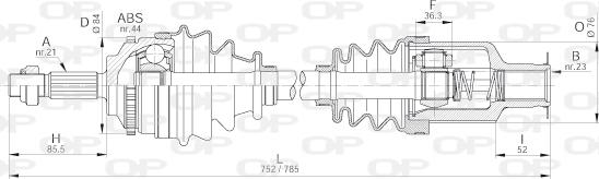 Open Parts DRS6207.00 - Albero motore / Semiasse autozon.pro