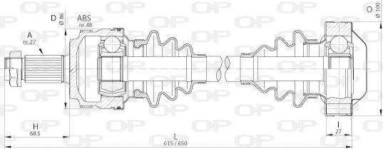 Open Parts DRS6216.00 - Albero motore / Semiasse autozon.pro