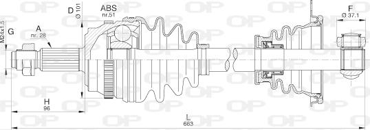 Open Parts DRS6212.00 - Albero motore / Semiasse autozon.pro